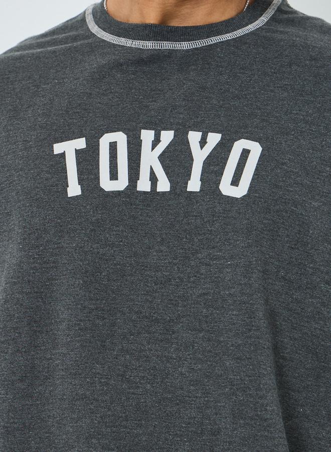 ستايلي سويت شيرت بطبعة طوكيو - Image 3